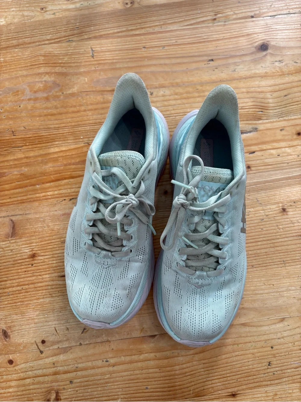 Hoka Mint Green Athletic Running Shoes